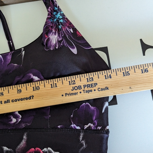 Athletic Works Sports Bra Sz Medium Trendy Floral Double Cross Back  padded Supt - Picture 6 of 10